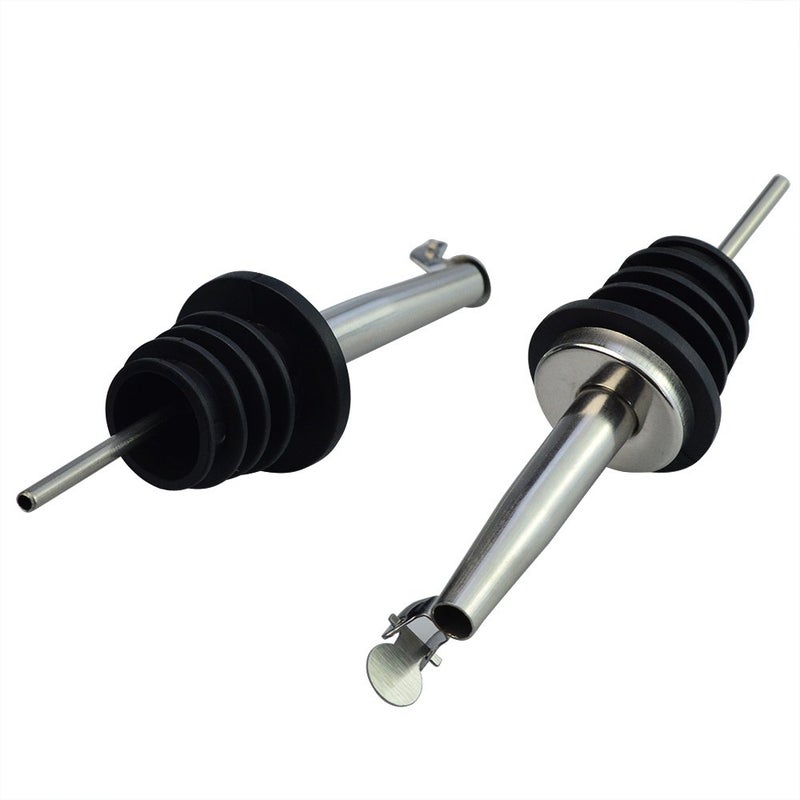 Wobe ووب 5 قطع من صبّات زجاجات النبيذ، فوهة صبّ من الفولاذ المقاوم للصدأ، أغطية زجاجات النبيذ ذات القمة القابلة للطي، صبّات سريعة، فوهات زجاجات زيت الزيتون، فوهات زجاجات مدببة للزيت والنبيذ والخل والسوائل والمشروبات الكحولية. - Image 4